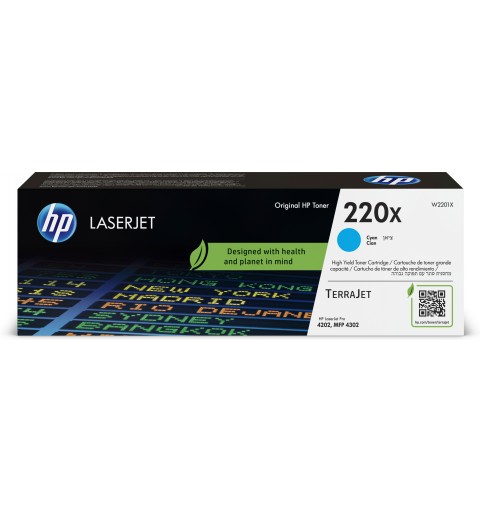 HP 220X Cyan Original LaserJet Toner Cartridge