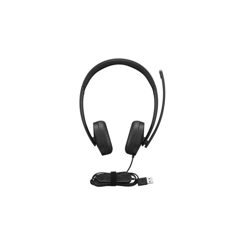 Lenovo 4XD1P83425 auricular y casco Auriculares Alámbrico Diadema Llamadas Música USB tipo A Negro