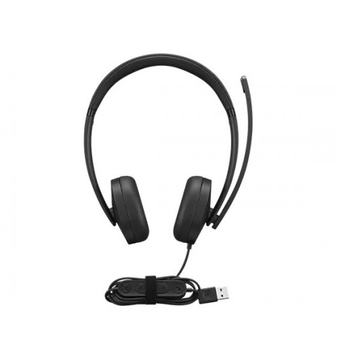 Lenovo 4XD1P83425 auricular y casco Auriculares Alámbrico Diadema Llamadas Música USB tipo A Negro