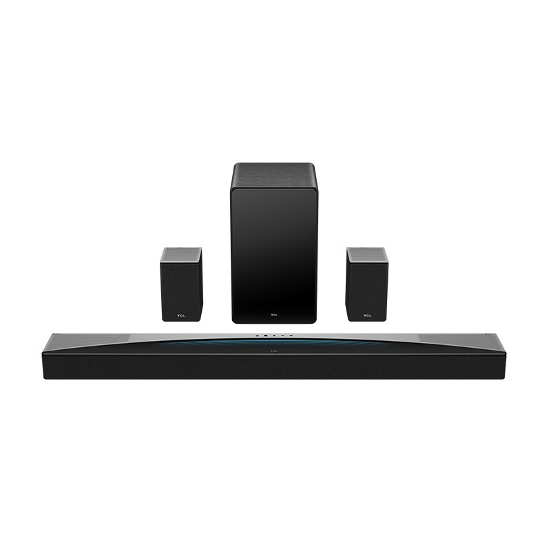 TCL 8 Q85H Q Class 7.1.4 Channel Sound Bar with Dolby Atmos, Wireless Subwoofwer, and Wireless Surround Speakers