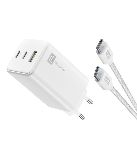 Cellularline ACHKITGAN100WTABW chargeur d'appareils mobiles Universel Blanc Secteur Charge rapide Intérieure