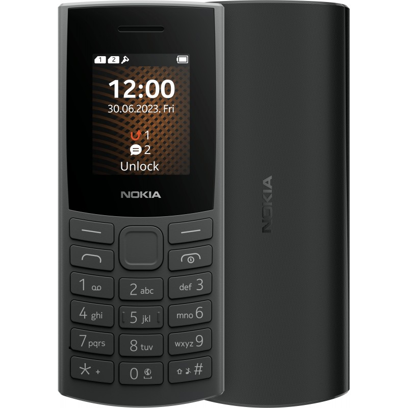 Nokia 105 4G (2023) 4,57 cm (1.8") 93 g Anthrazit Funktionstelefon