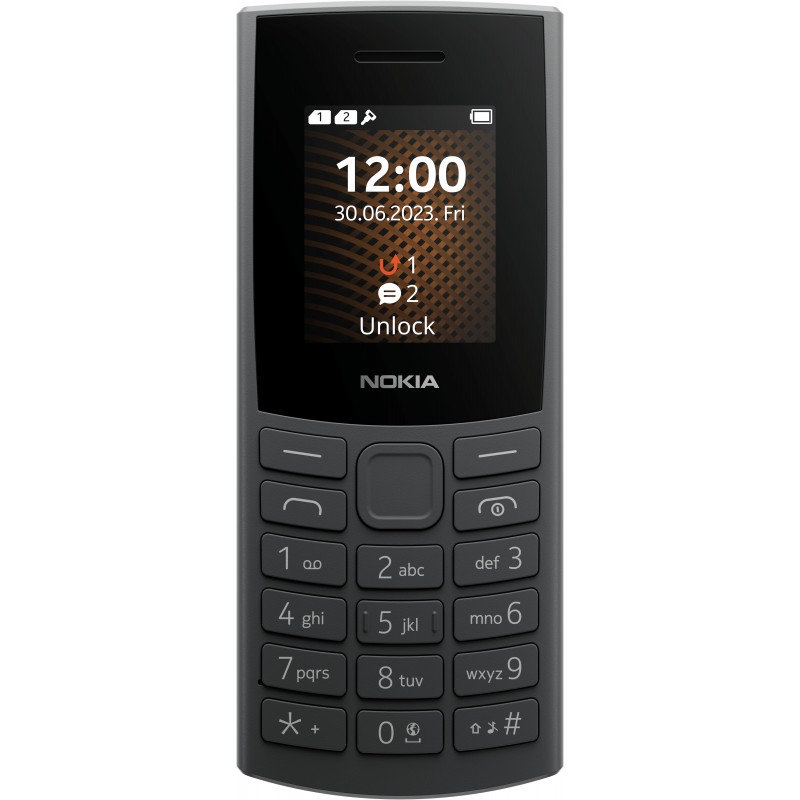 Nokia 105 4G (2023) 4,57 cm (1.8") 93 g Carbón vegetal Característica del teléfono