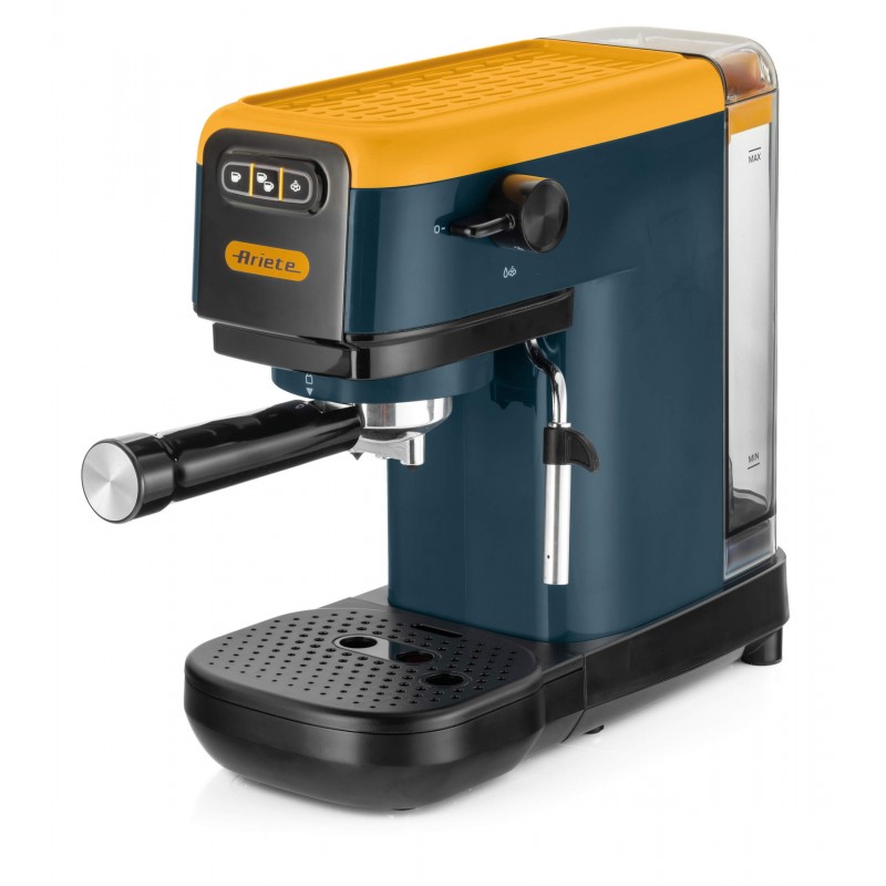 Ariete 1399 Macchina da caffè espresso Mango Yellow, Per polvere e cialde ESE, 1300 W, Capacità 1,1L, 15 bar di pressione,