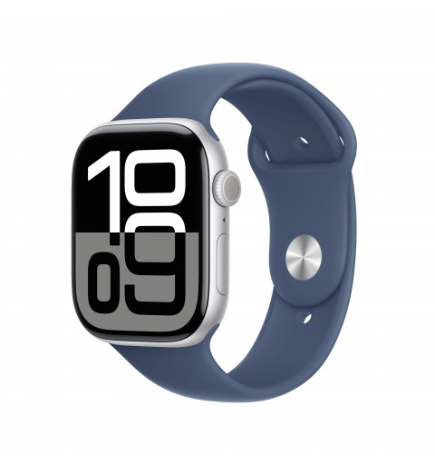 Apple Watch Series 10 OLED 46 mm Digital 416 x 496 Pixeles Pantalla táctil Plata Wifi GPS (satélite)