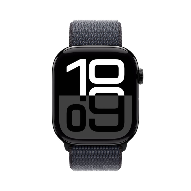 Apple Watch Series 10 Serie 10 GPS 46mm Cassa in Alluminio color Jet Black con Sport Loop