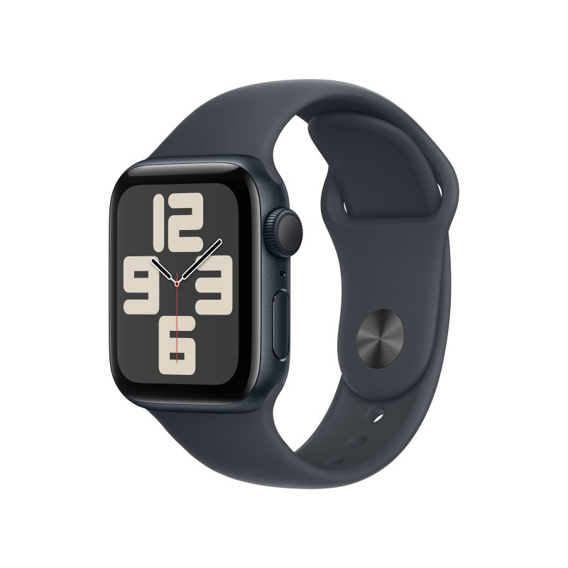 Apple Watch SE GPS 40mm Cassa Alluminio Mezzanotte con Mezzanotte Sport Band - M L