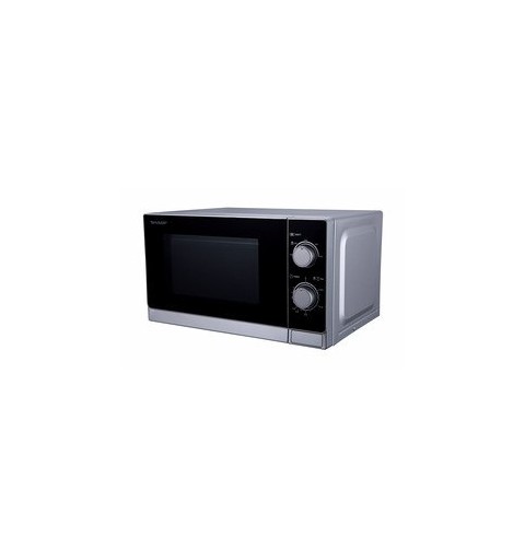 Sharp Home Appliances R-200INW forno a microonde Superficie piana Solo microonde 20 L 800 W Argento