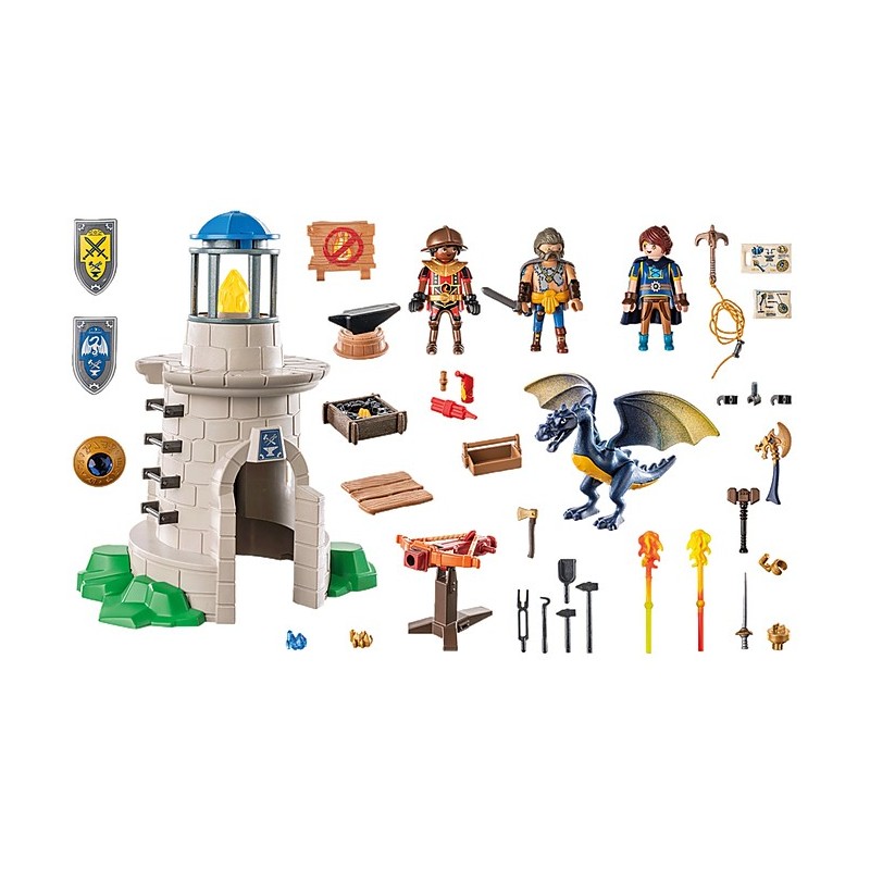 Playmobil Novelmore Ritterturm mit Schmied und Drache