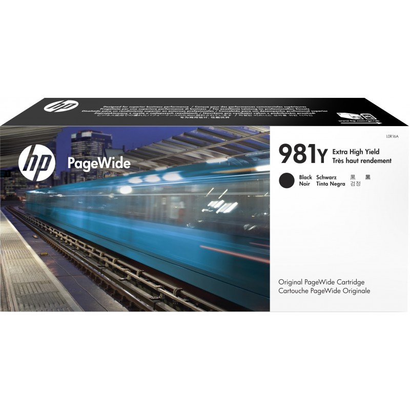 HP Cartucho original PageWide 981Y negro de alto rendimiento