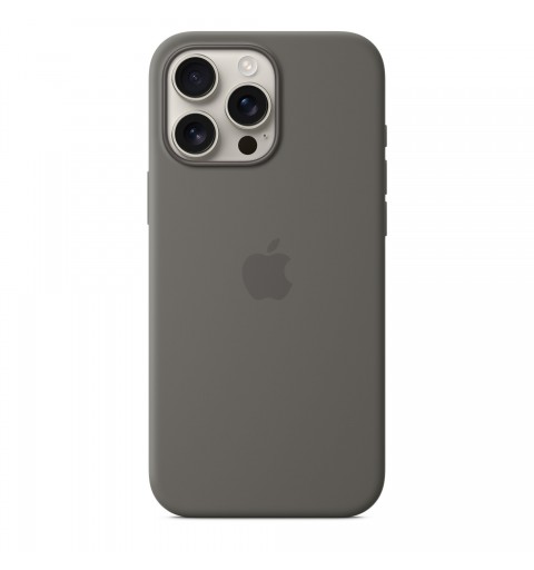 Apple iPhone 16 Pro Max Silikon Case mit MagSafe – Steingrau