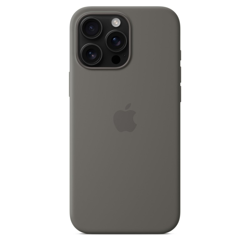 Apple iPhone 16 Pro Max Silikon Case mit MagSafe – Steingrau