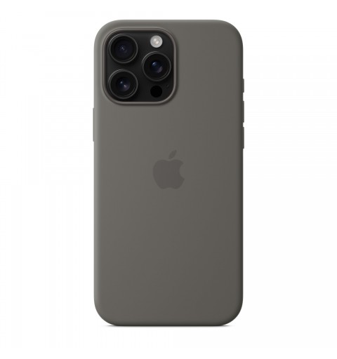 Apple iPhone 16 Pro Max Silikon Case mit MagSafe – Steingrau