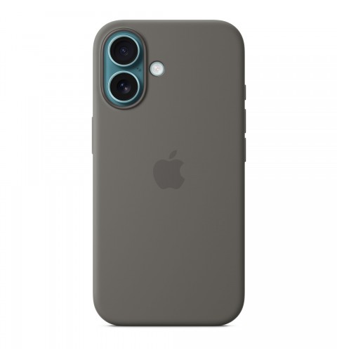 Apple Coque en silicone avec MagSafe pour iPhone 16 - Gris minéral