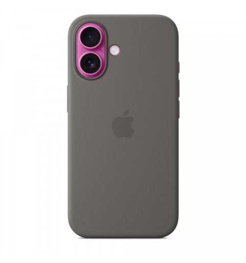 Apple Coque en silicone avec MagSafe pour iPhone 16 - Gris minéral