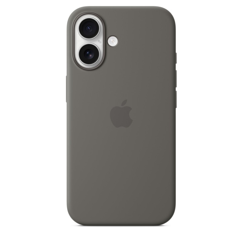 Apple Coque en silicone avec MagSafe pour iPhone 16 - Gris minéral