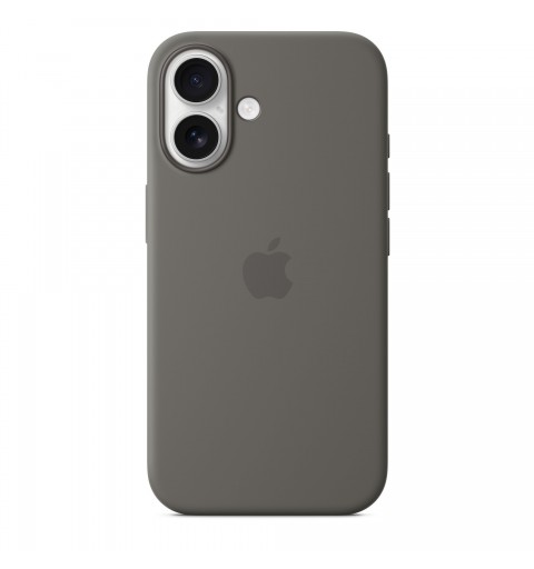 Apple Coque en silicone avec MagSafe pour iPhone 16 - Gris minéral