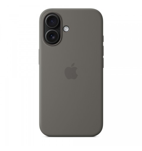 Apple Coque en silicone avec MagSafe pour iPhone 16 - Gris minéral