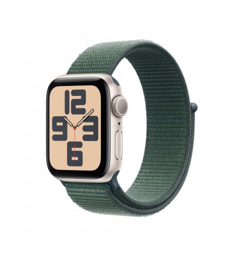 Apple Watch SE GPS 40mm Cassa Alluminio Galassia con Verde Lago Sport Loop