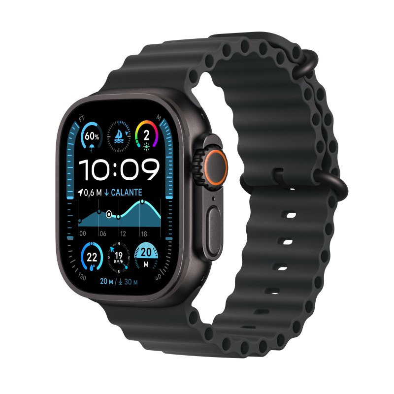 Apple Watch Ultra 2 GPS + Cellular 49mm Cassa Titanio Nero con Nero Ocean Band