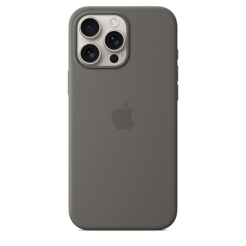 Apple Coque en silicone avec MagSafe pour iPhone 16 Pro Max - Gris minéral