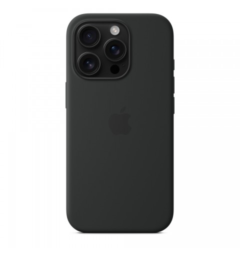 Apple iPhone 16 Pro Silikon Case mit MagSafe – Schwarz