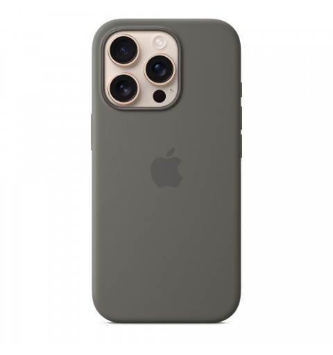 Apple Coque en silicone avec MagSafe pour iPhone 16 Pro - Gris minéral