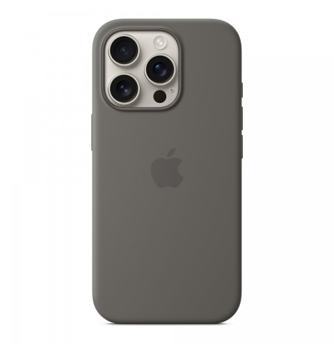 Apple Coque en silicone avec MagSafe pour iPhone 16 Pro - Gris minéral