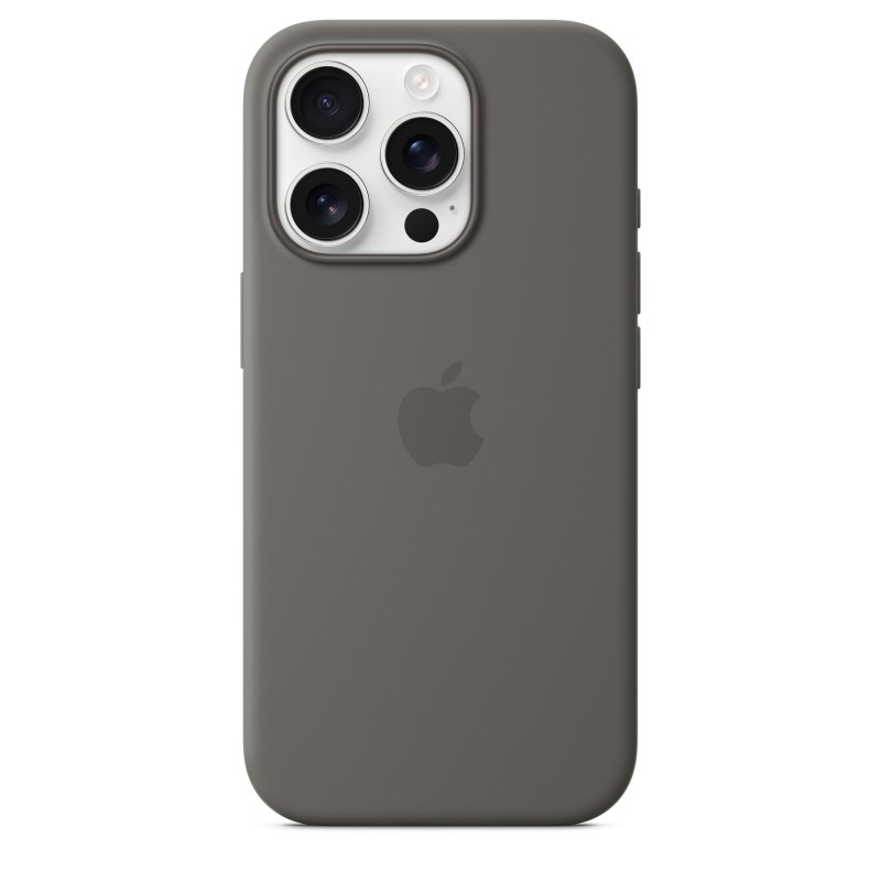 Apple Coque en silicone avec MagSafe pour iPhone 16 Pro - Gris minéral