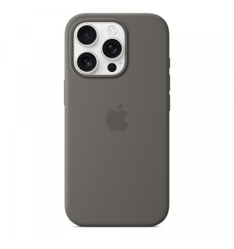 Apple Coque en silicone avec MagSafe pour iPhone 16 Pro - Gris minéral