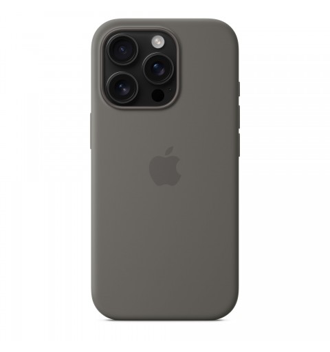 Apple Coque en silicone avec MagSafe pour iPhone 16 Pro - Gris minéral