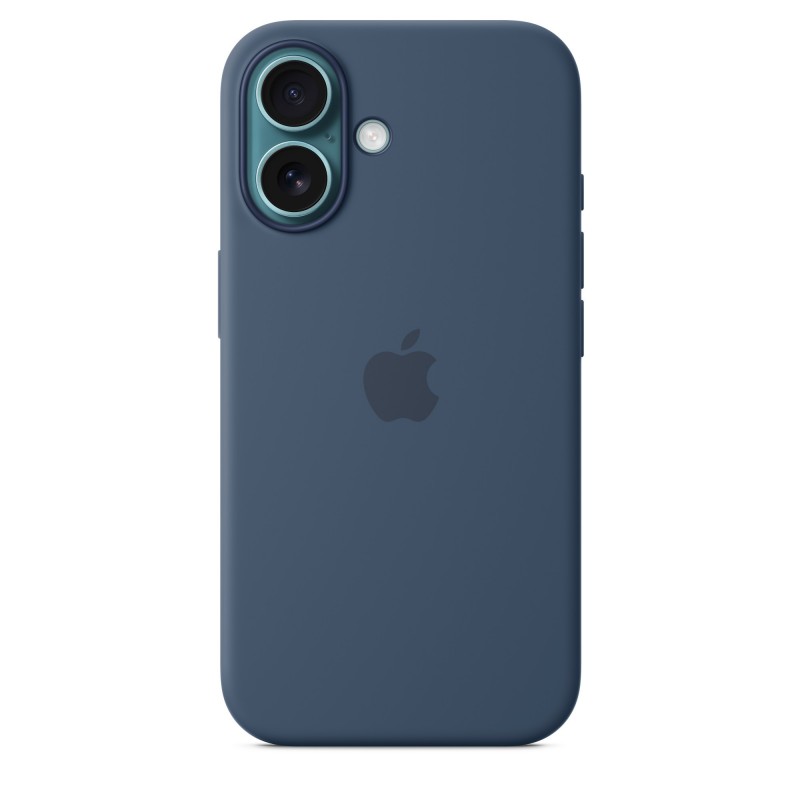 Apple Coque en silicone avec MagSafe pour iPhone 16 - Denim