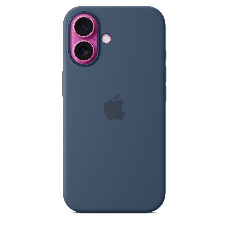 Apple Coque en silicone avec MagSafe pour iPhone 16 - Denim