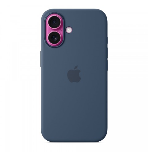 Apple Coque en silicone avec MagSafe pour iPhone 16 - Denim