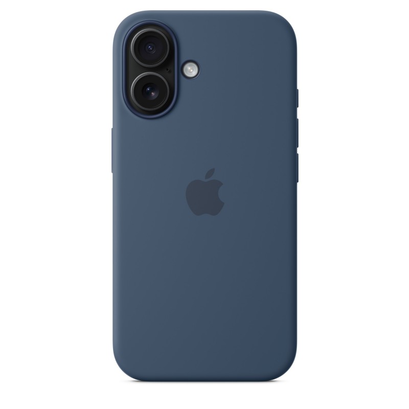 Apple Coque en silicone avec MagSafe pour iPhone 16 - Denim