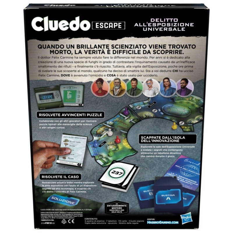 Cluedo Clue Escape The World’s Fair Board Game, 1-Time Solve Escape Room Mystery Games