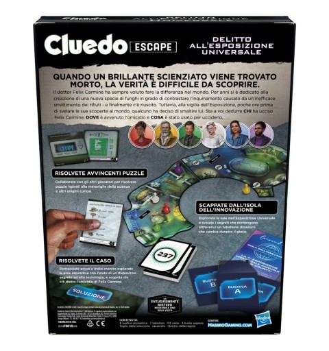 Cluedo Clue Escape The World’s Fair Board Game, 1-Time Solve Escape Room Mystery Games