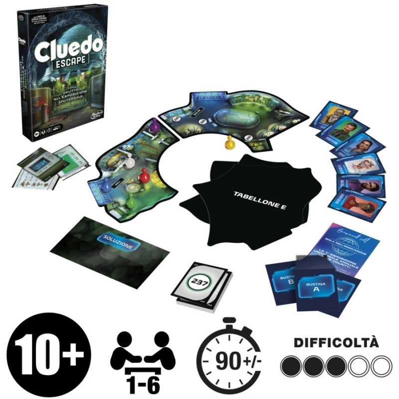 Cluedo Clue Escape The World’s Fair Board Game, 1-Time Solve Escape Room Mystery Games