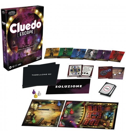 Cluedo Escape - Il Club dell'Illusionista, gioco di mistero in versione Escape Room