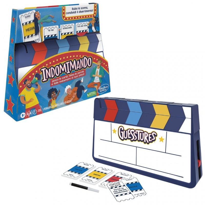 Hasbro Gaming Indomimando Refresh, gioco in scatola, gioco dei mimi per famiglie, per 4 o più giocatori