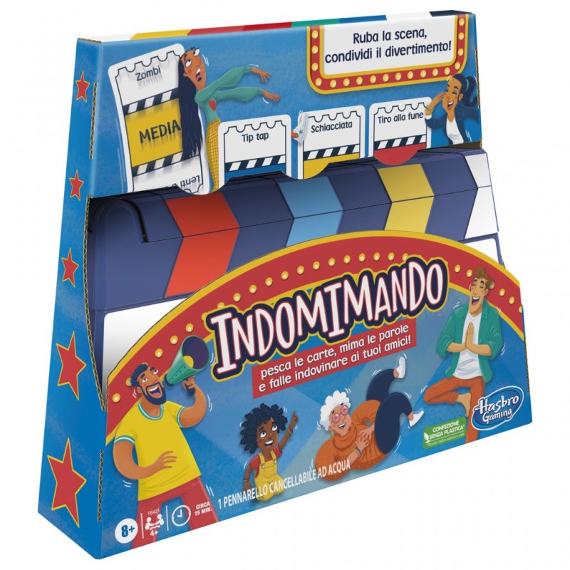 Hasbro Gaming Indomimando Refresh, gioco in scatola, gioco dei mimi per famiglie, per 4 o più giocatori