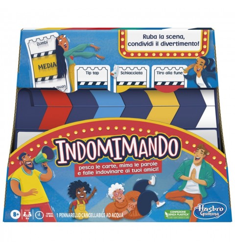 Hasbro Gaming Indomimando Refresh, gioco in scatola, gioco dei mimi per famiglie, per 4 o più giocatori