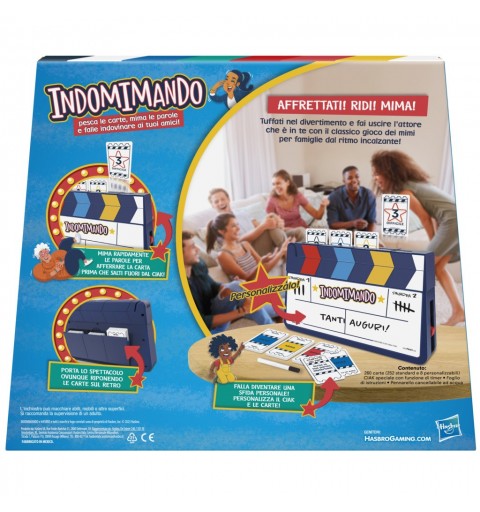 Hasbro Gaming Indomimando Refresh, gioco in scatola, gioco dei mimi per famiglie, per 4 o più giocatori