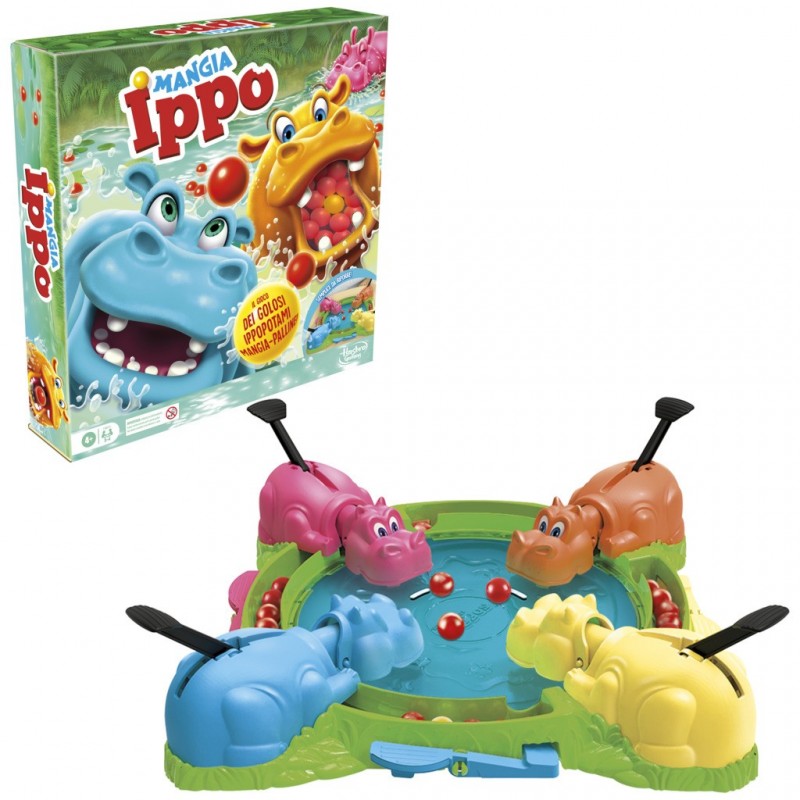 Hasbro Gaming Hungry Hungry Hippos Brettspiel Party