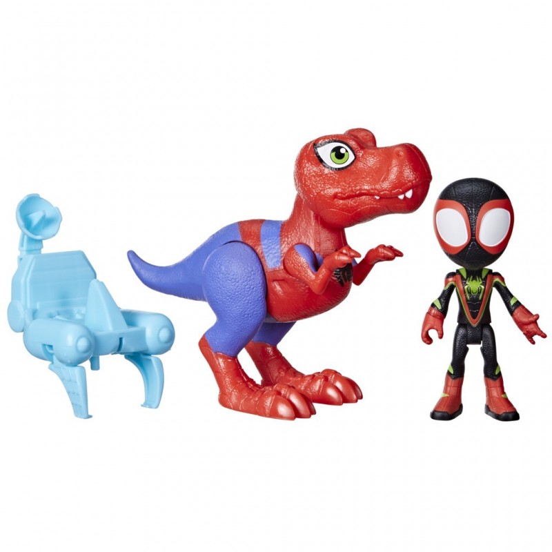 Marvel Spidey e I Suoi Fantastici amici, Dino-Webs Personaggio e Accessori, Spidey-Rex e Miles "Spin" Morales