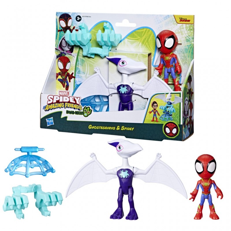 Marvel Spidey e I Suoi Fantastici Amici, Dino-Webs Personaggio e Accessori, Ghostasaurus e Spidey