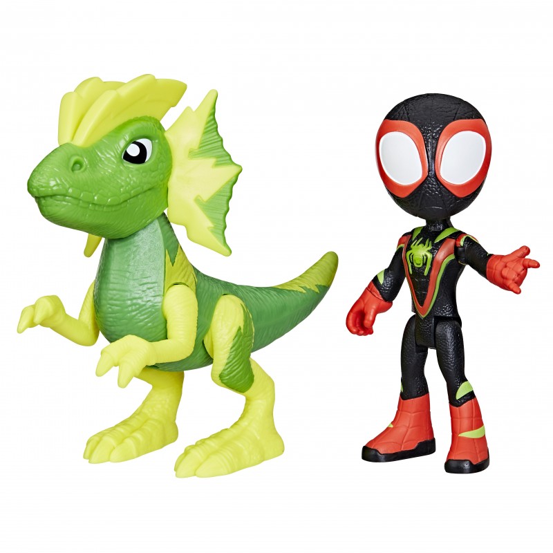 Marvel Spidey e I Suoi Fantastici Amici, Spidey con Cattivo Dino Miles Morales, action figure di Miles "Spin" Morales e 's