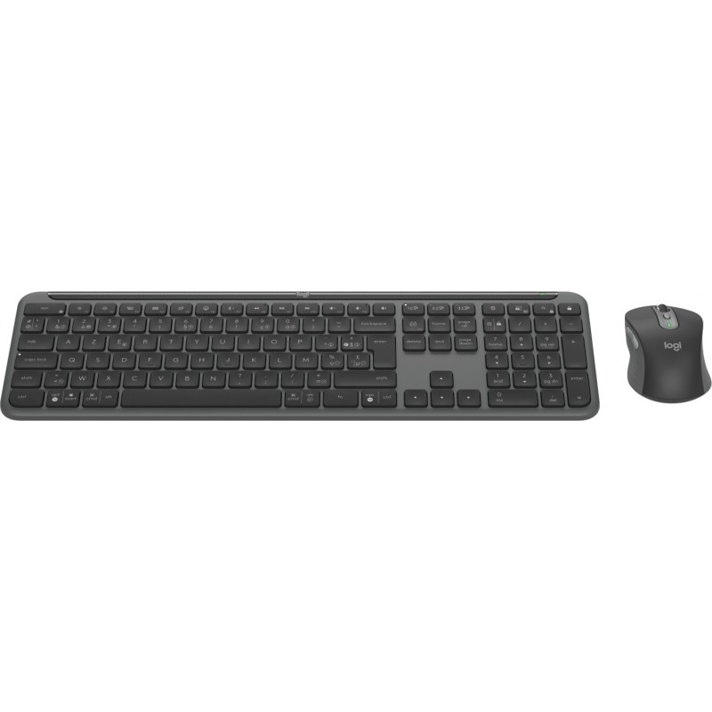 Logitech MK950 Signature Slim Tastatur Maus enthalten Büro RF Wireless + Bluetooth QWERTY Italienisch Graphit