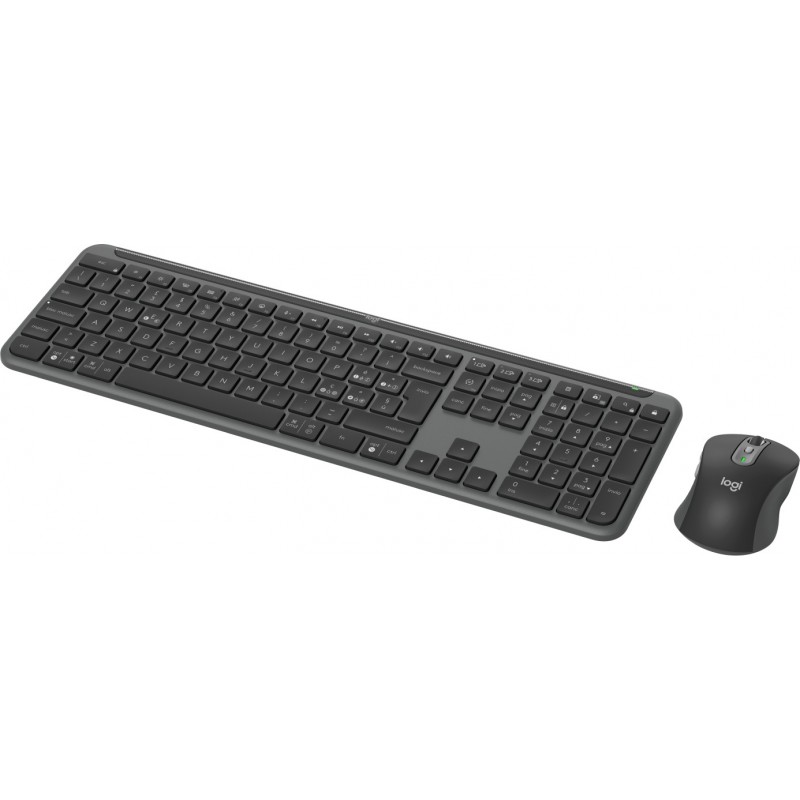 Logitech MK950 Signature Slim keyboard Mouse included Office RF Wireless + Bluetooth QWERTY Italian Graphite