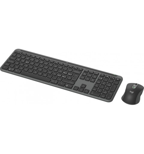 Logitech MK950 Signature Slim clavier Souris incluse Bureau RF sans fil + Bluetooth QWERTY Italien Graphite